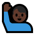 🙋🏿‍♂️ man raising hand: dark skin tone display on Windows